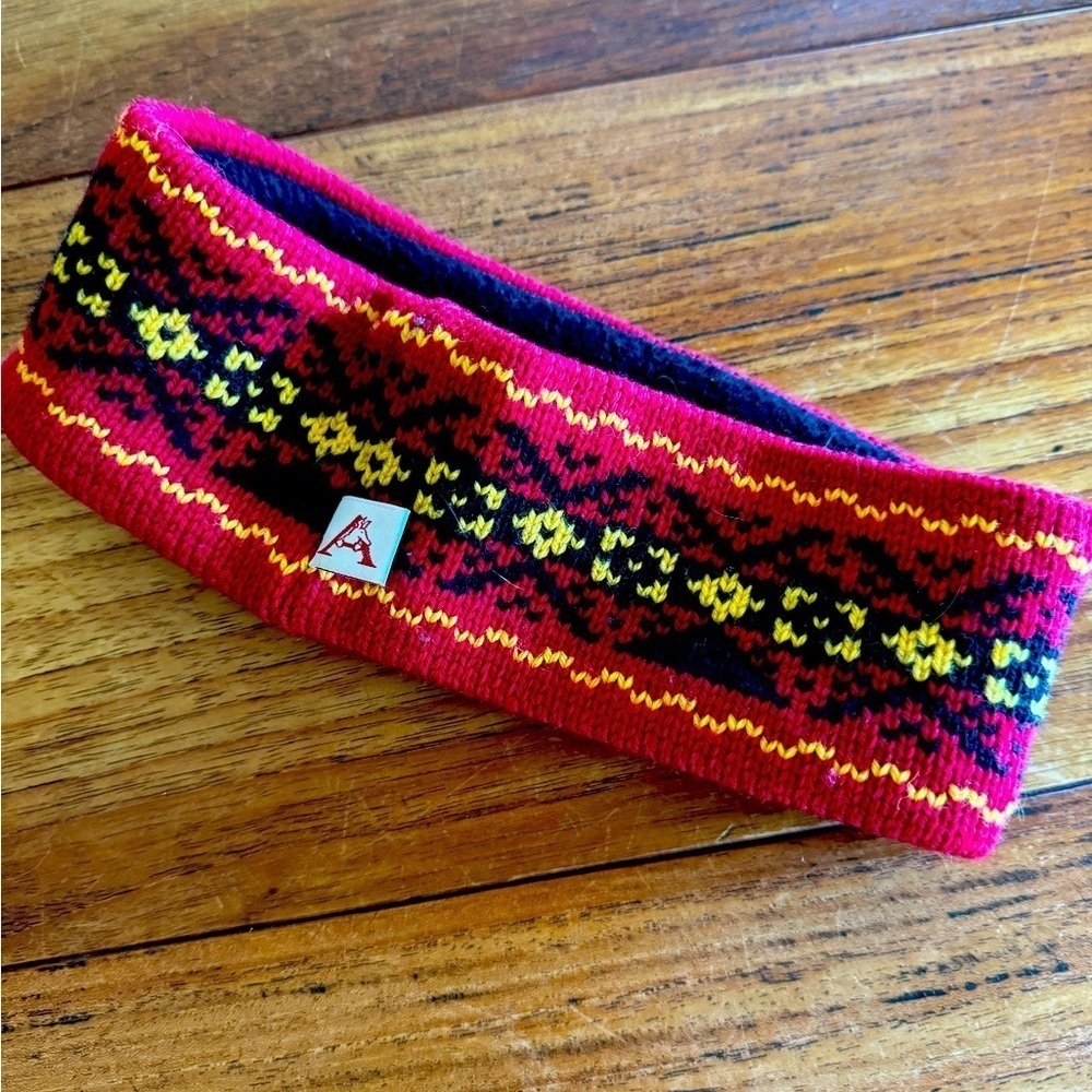 Vintage Retro Source Unknown Handmade in Canada Virgin Wool Ski Headband 10"